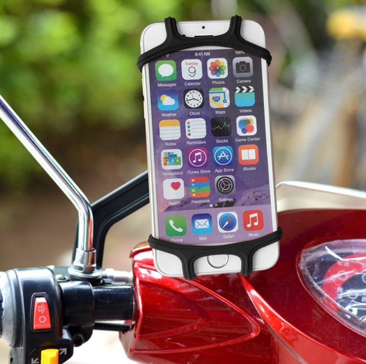 Silicone bicycle mobile phone bracket motorcycle shockproof anti-shake car bracket