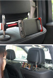Space aluminum alloy car rear seat headrest mobile phone flat navigation bracket does not block the button