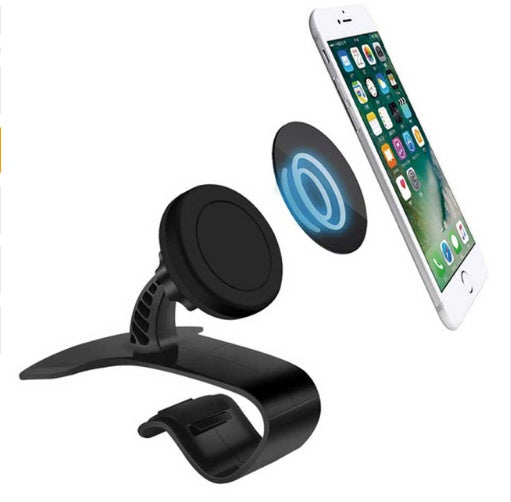 Instrument panel clip mobile phone bracket car magnetic center console magnetic navigation device HUD straight car bracket