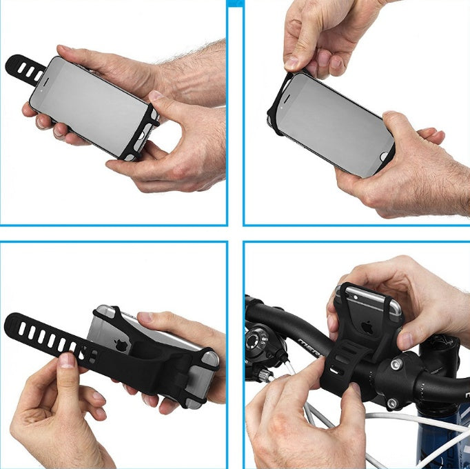 Silicone bicycle mobile phone bracket motorcycle shockproof anti-shake car bracket