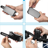 Silicone bicycle mobile phone bracket motorcycle shockproof anti-shake car bracket