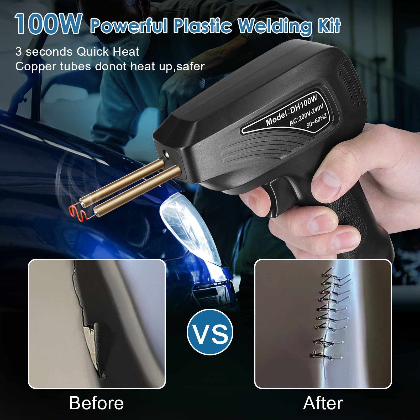 Grid Car Bumper Repairing Machine Plastic Bumper Welding Gun