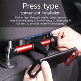 Space aluminum alloy car rear seat headrest mobile phone flat navigation bracket does not block the button