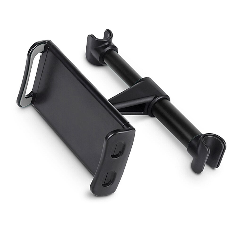 Space aluminum alloy car rear seat headrest mobile phone flat navigation bracket does not block the button