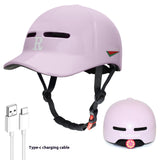 Duck Tongue Integrated Bicycle Riding Helmet Warning Light